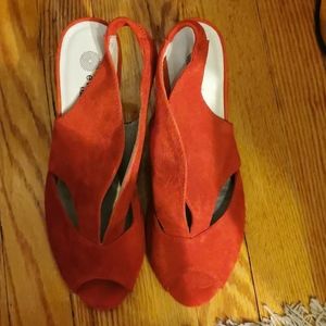Eric Michael red suede heels